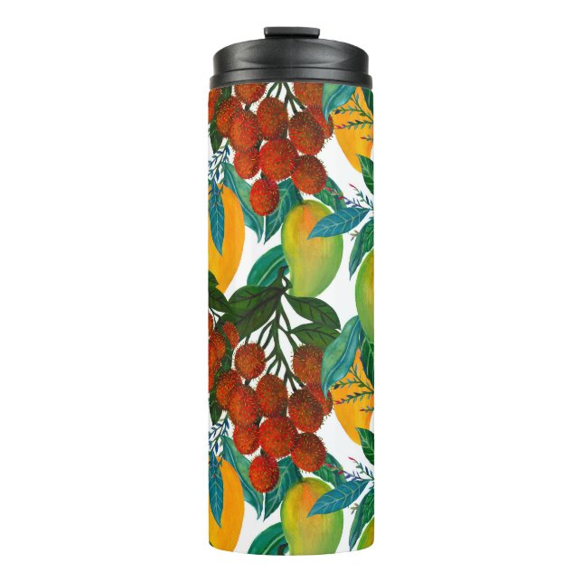 Exotic Mango: Sommer nahtlos Thermosbecher (Vorderseite)