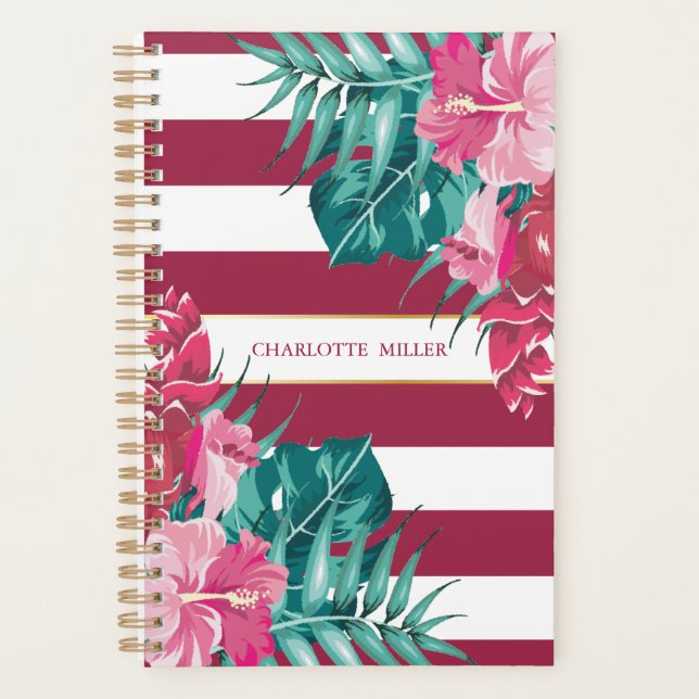 Exotic Monogram bordey floral gestreift Planer (Vorderseite)