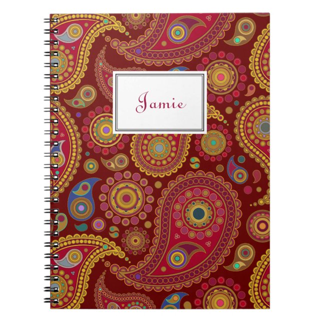 Exotic Paisley Notebook Notizblock (Vorderseite)