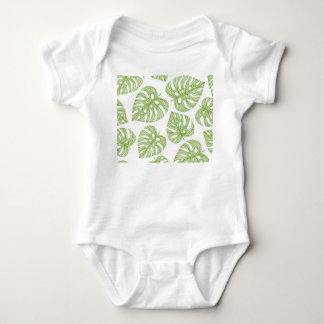 Exotic Palm Blätter Vintag Baby Strampler