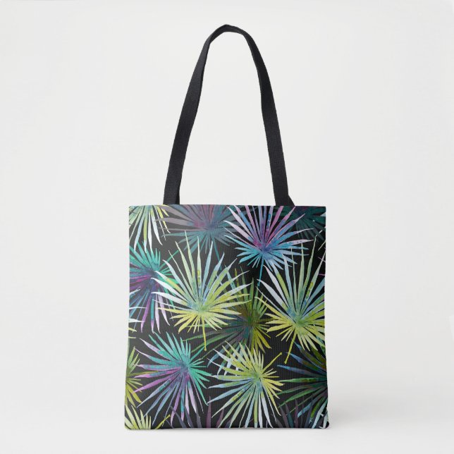 Exotic Palm Blätter Wasserfarbe (Vorderseite)