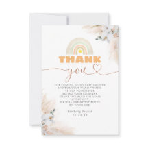 Exotic Pampas Grass Floral Baby Dusche Vielen Dank