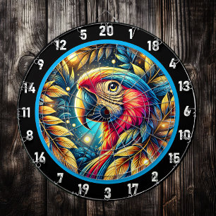 Exotic Parrot Dartboard für Spielabende Dartscheibe