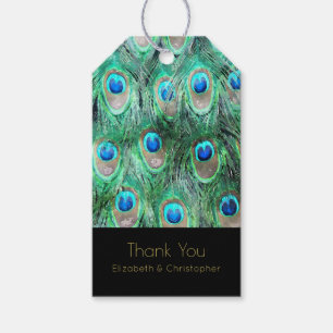 Exotic Peacock Feathers Vielen Dank Geschenkanhänger