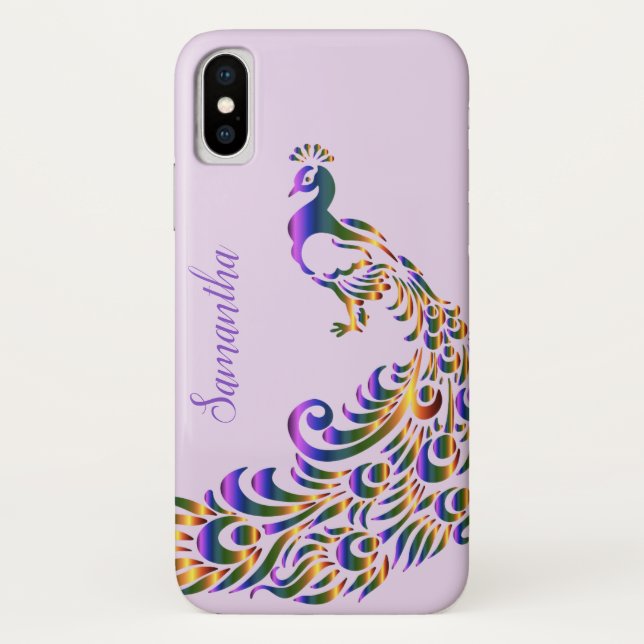 Exotic Peacock iPhone X Fall Case-Mate iPhone Hülle (Rückseite)