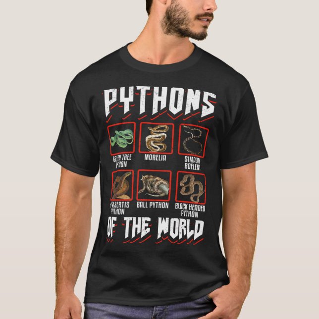 Exotic Pet Snake Reptile Ball Python Pythons Of Th T-Shirt (Vorderseite)