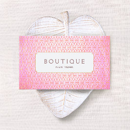 Exotic Pink Artistic Pattern Fashion and Beauty Visitenkarte