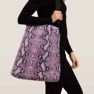Exotic Pink Python Snakeskin Tragetaschen Mit Langen Trägern