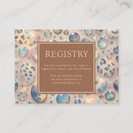 Exotic Posh GIft Registry Details Enclosure Cards Begleitkarte