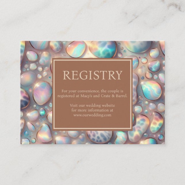 Exotic Posh GIft Registry Details Enclosure Cards Begleitkarte (Vorderseite)