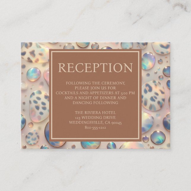 Exotic Posh Reception Details Enclosure Cards Begleitkarte (Vorderseite)