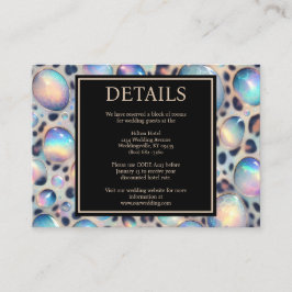 Exotic Posh Reception Details Enclosure Cards Begleitkarte