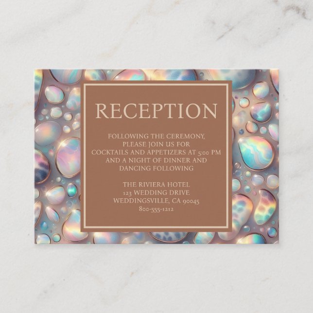 Exotic Posh Reception Details Enclosure Cards Begleitkarte (Vorderseite)