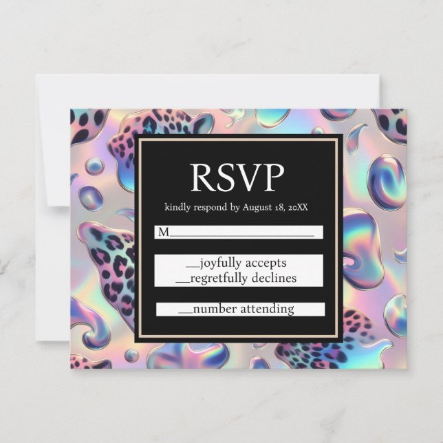 Exotic Posh RSVP Wedding Enclosure Cards Karte (Vorderseite)