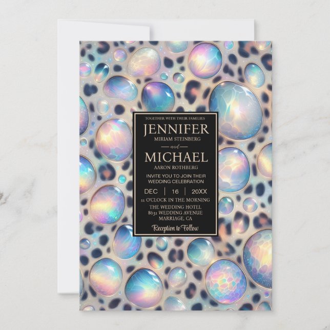 Exotic Posh Wedding Invitation Einladung (Vorderseite)