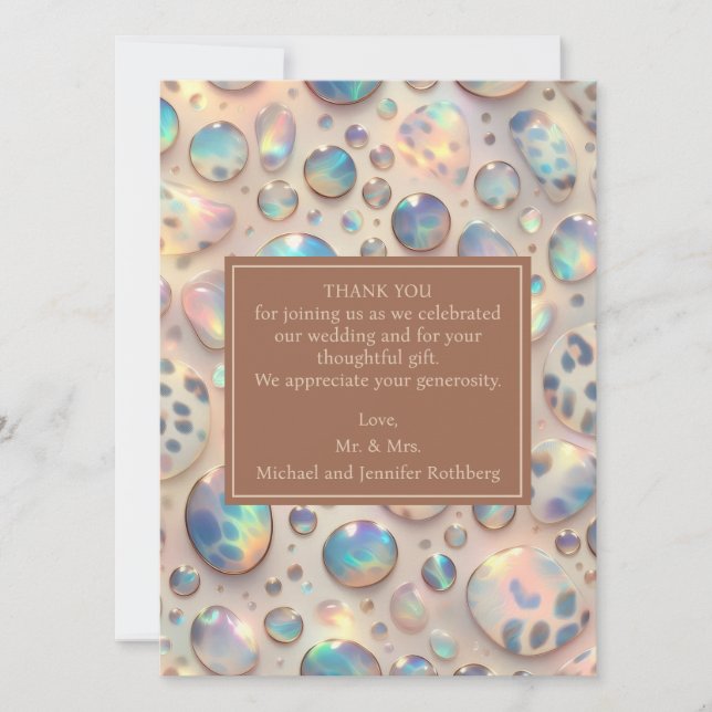 Exotic Posh Wedding Pre-Filled Thank You Cards Einladung (Vorderseite)