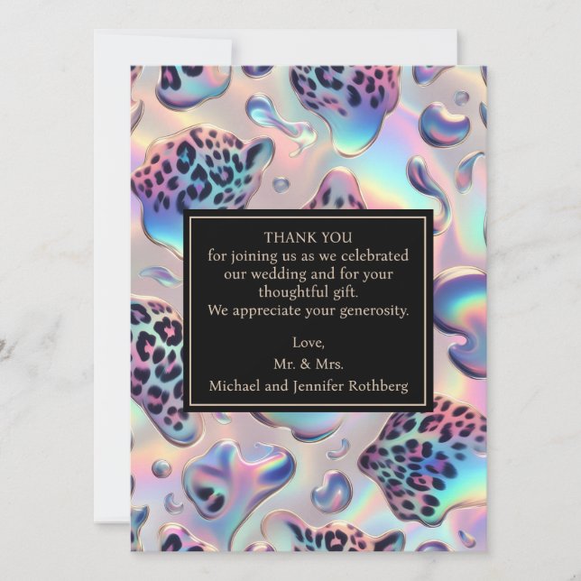 Exotic Posh Wedding Pre-Filled Thank You Cards Einladung (Vorderseite)