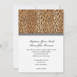 Exotic Print Animal Skin Wedding Einladung