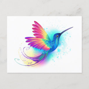Exotic Rainbow Hummingbird Ankündigungspostkarte