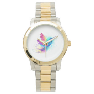 Exotic Rainbow Hummingbird Armbanduhr