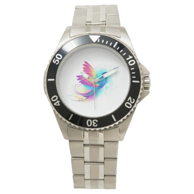Exotic Rainbow Hummingbird Armbanduhr (Vorderseite)