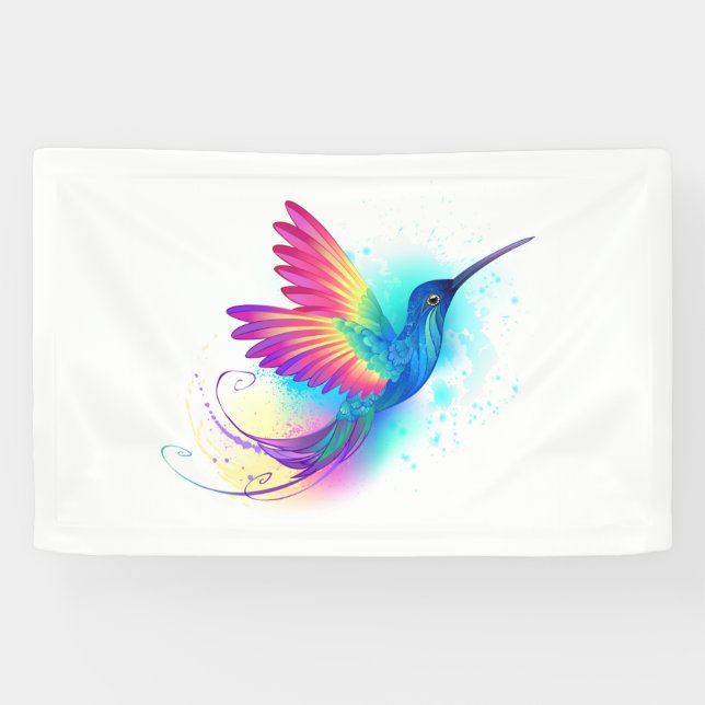 Exotic Rainbow Hummingbird Banner (Horizontal)