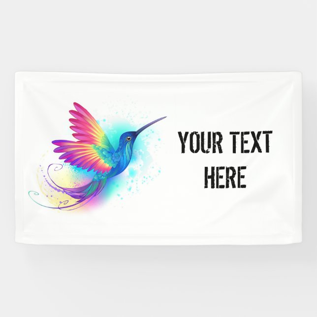 Exotic Rainbow Hummingbird Banner (Horizontal)