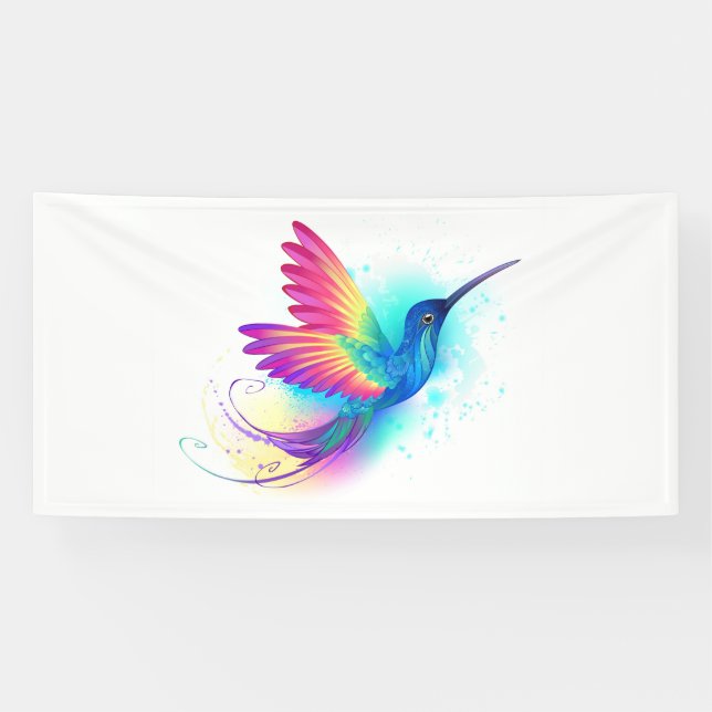 Exotic Rainbow Hummingbird Banner (Horizontal)