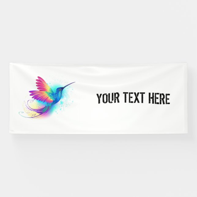 Exotic Rainbow Hummingbird Banner (Horizontal)