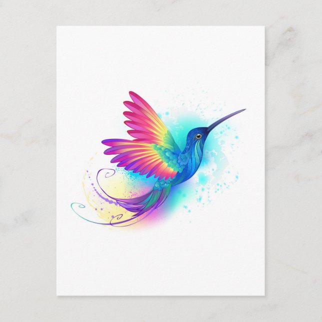 Exotic Rainbow Hummingbird Begleitkarte (Vorderseite)