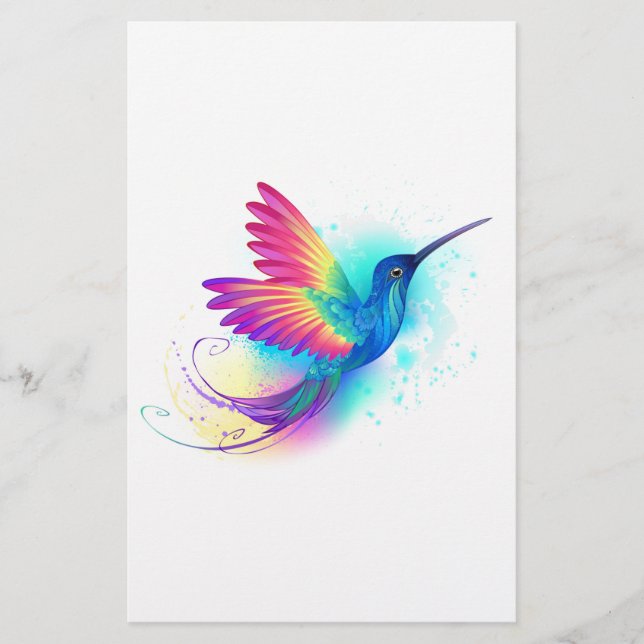 Exotic Rainbow Hummingbird Briefpapier (Vorderseite)