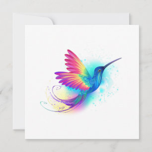 Exotic Rainbow Hummingbird Dankeskarte