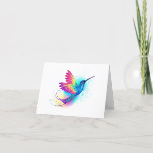 Exotic Rainbow Hummingbird Dankeskarte