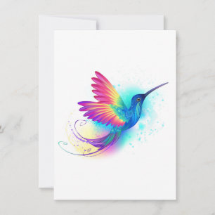 Exotic Rainbow Hummingbird Dankeskarte
