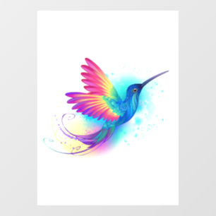 Exotic Rainbow Hummingbird Fensteraufkleber