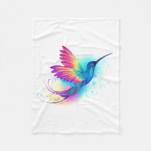Exotic Rainbow Hummingbird Fleecedecke