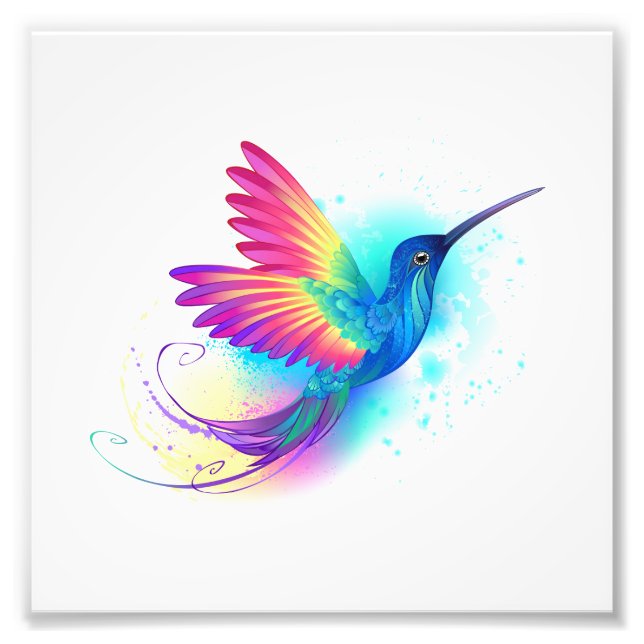 Exotic Rainbow Hummingbird Fotodruck (Vorne)