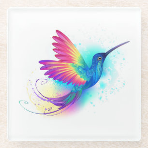 Exotic Rainbow Hummingbird Glasuntersetzer