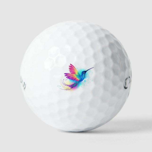 Exotic Rainbow Hummingbird Golfball (Vorderseite)