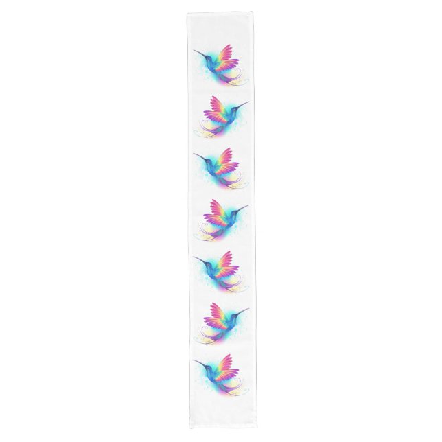 Exotic Rainbow Hummingbird Großer Tischläufer (Vorderseite)
