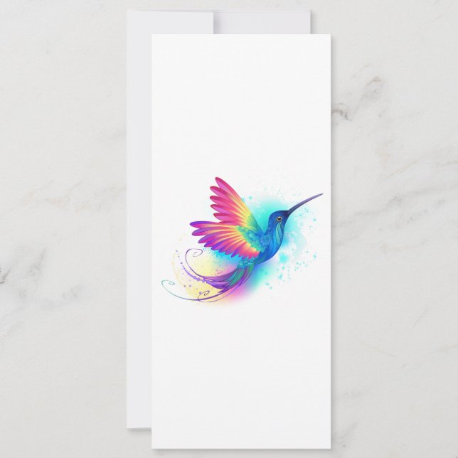Exotic Rainbow Hummingbird Karte (Vorderseite)