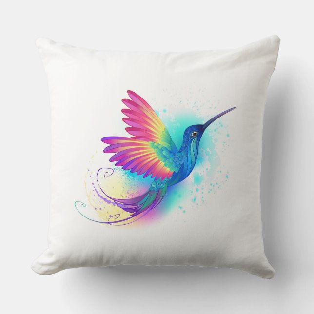 Exotic Rainbow Hummingbird Kissen (Vorderseite)