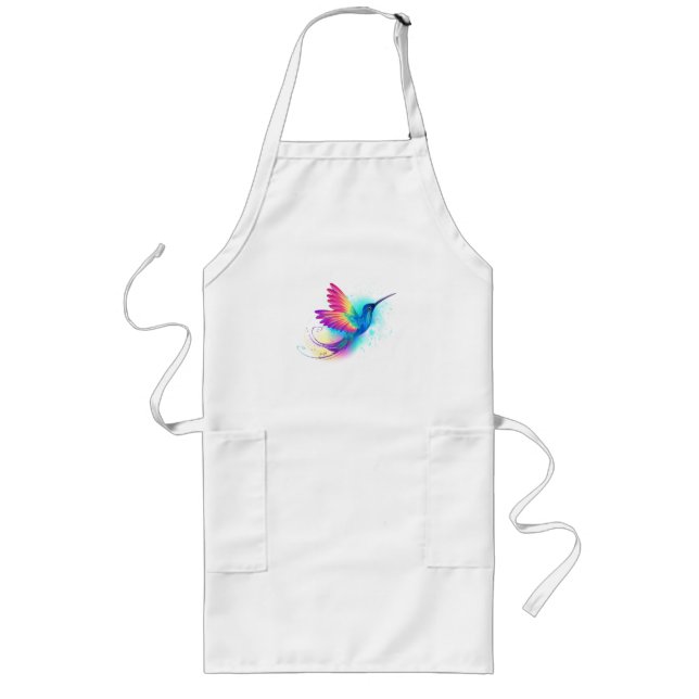 Exotic Rainbow Hummingbird Lange Schürze (Vorne)
