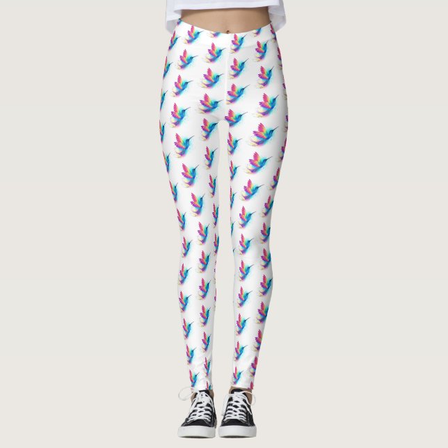 Exotic Rainbow Hummingbird Leggings (Vorderseite)