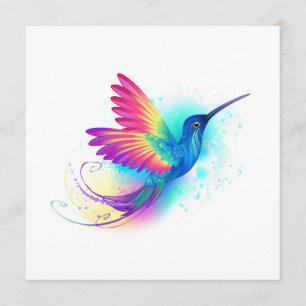 Exotic Rainbow Hummingbird Menükarte