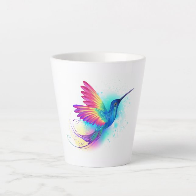 Exotic Rainbow Hummingbird Milchtasse (Vorderseite)
