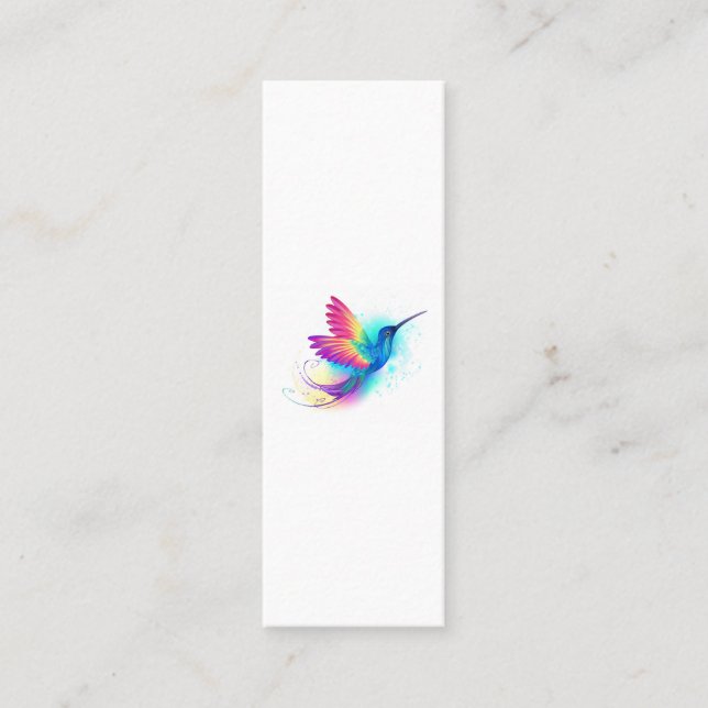 Exotic Rainbow Hummingbird Mini Visitenkarte (Vorderseite)
