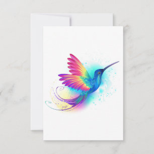 Exotic Rainbow Hummingbird Mitteilungskarte
