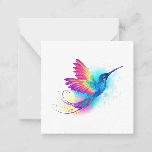 Exotic Rainbow Hummingbird Mitteilungskarte (Vorderseite)