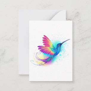 Exotic Rainbow Hummingbird Mitteilungskarte
